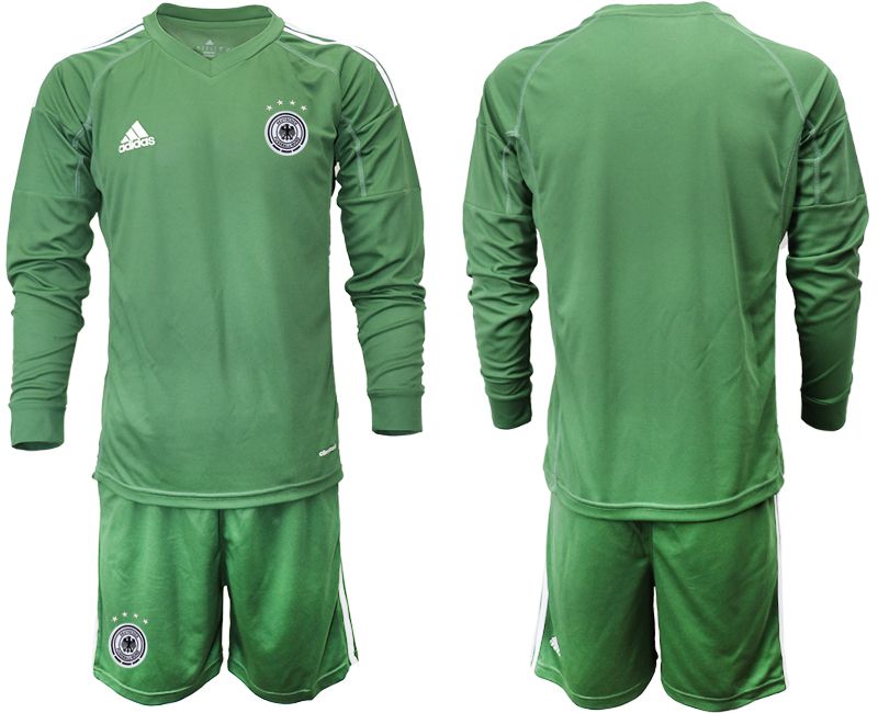 Men 2021 World Cup National Germany army green long sleeve goalkeeper Soccer Jerseys
